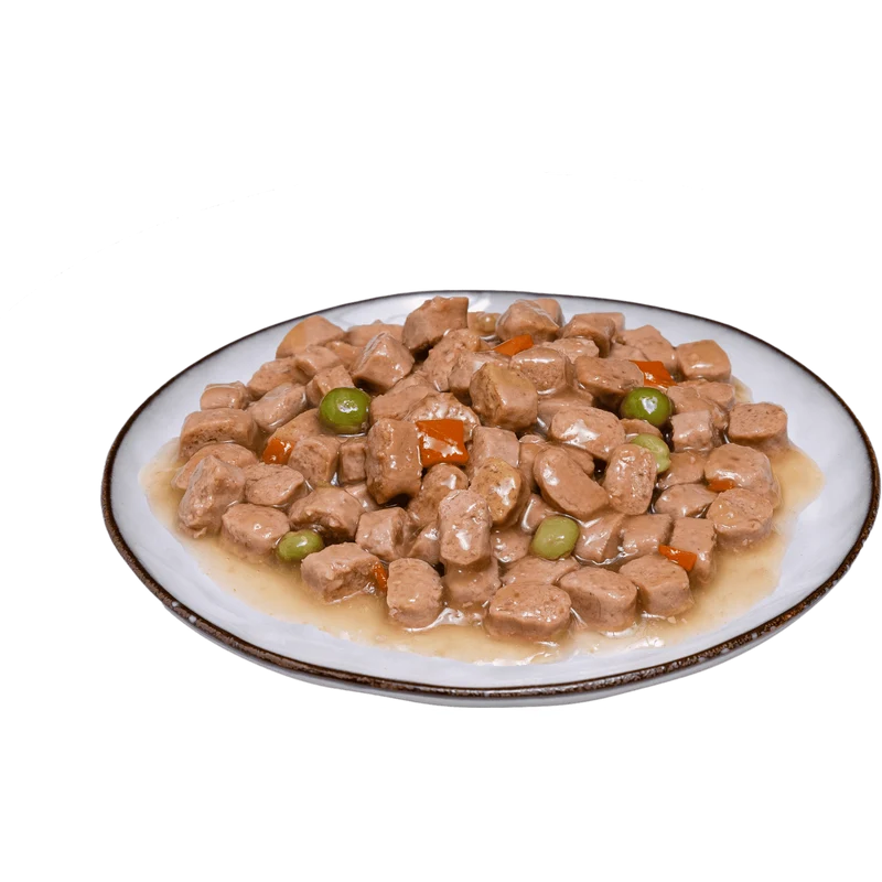 EQUILIBRE & INSTINCT Emincés pour chat au saumon légumes BIO 100g