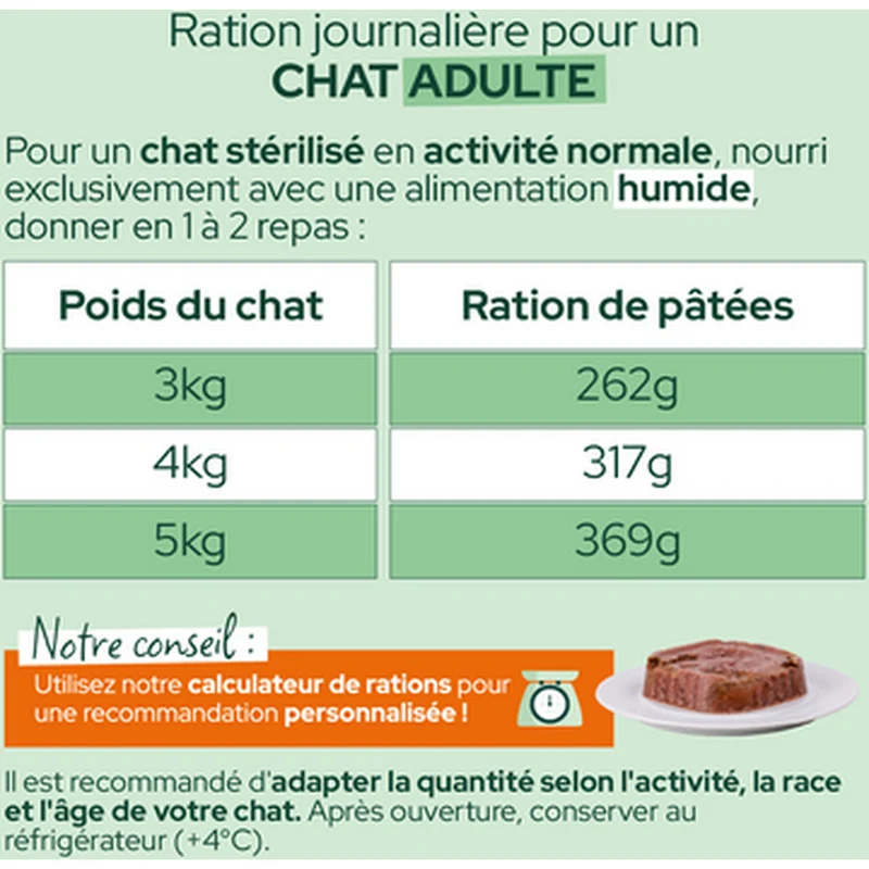 EQUILIBRE & INSTINCT Terrine pour chat adulte saumon légumes BIO 85g