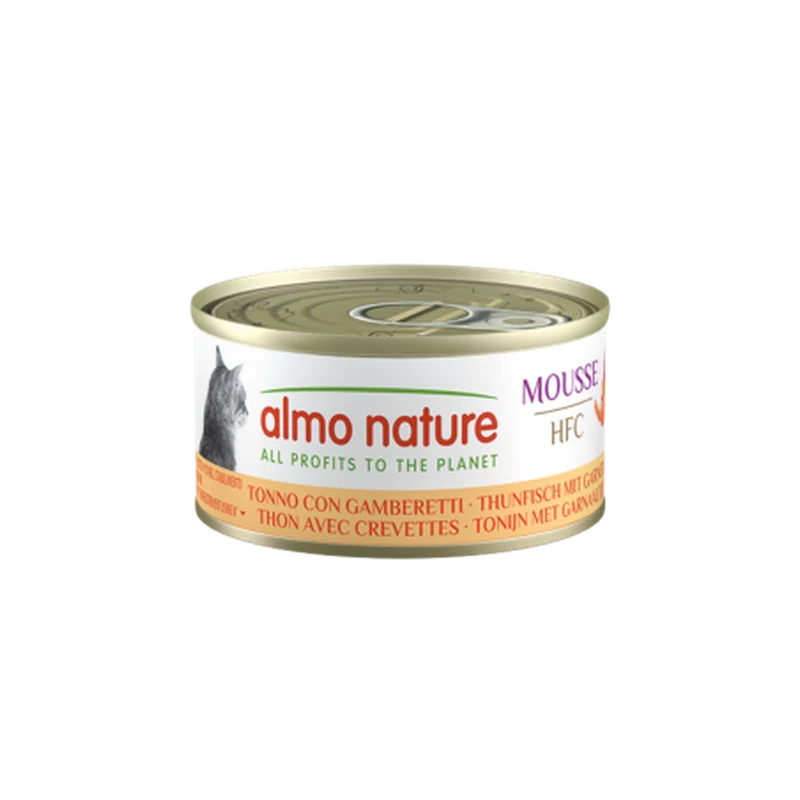 ALMO NATURE HFC Mousse Thon avec Crevettes 70g