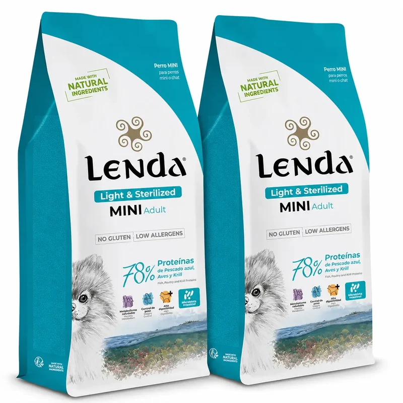 Lenda Dog Mini Light Sterilized, 2 X 2 kg