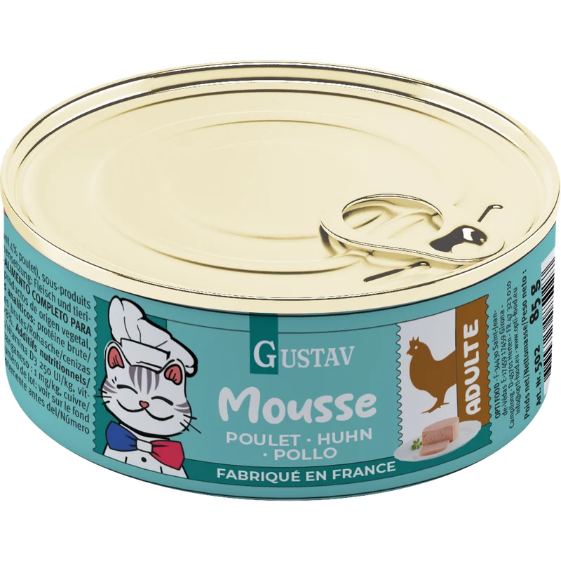 GUSTAV Mousse Chat poulet