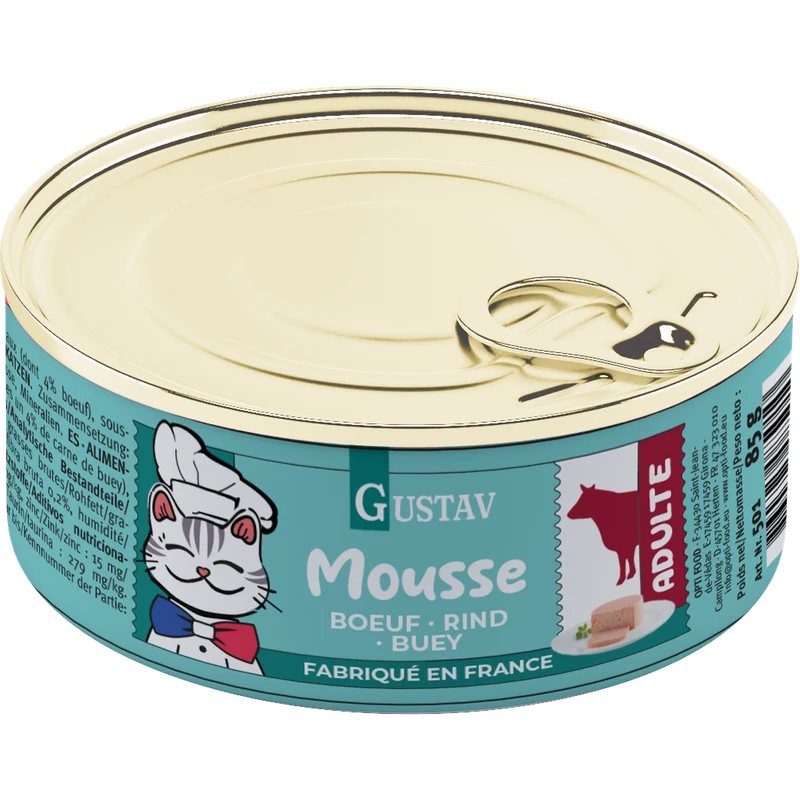 GUSTAV Mousse Chat boeuf