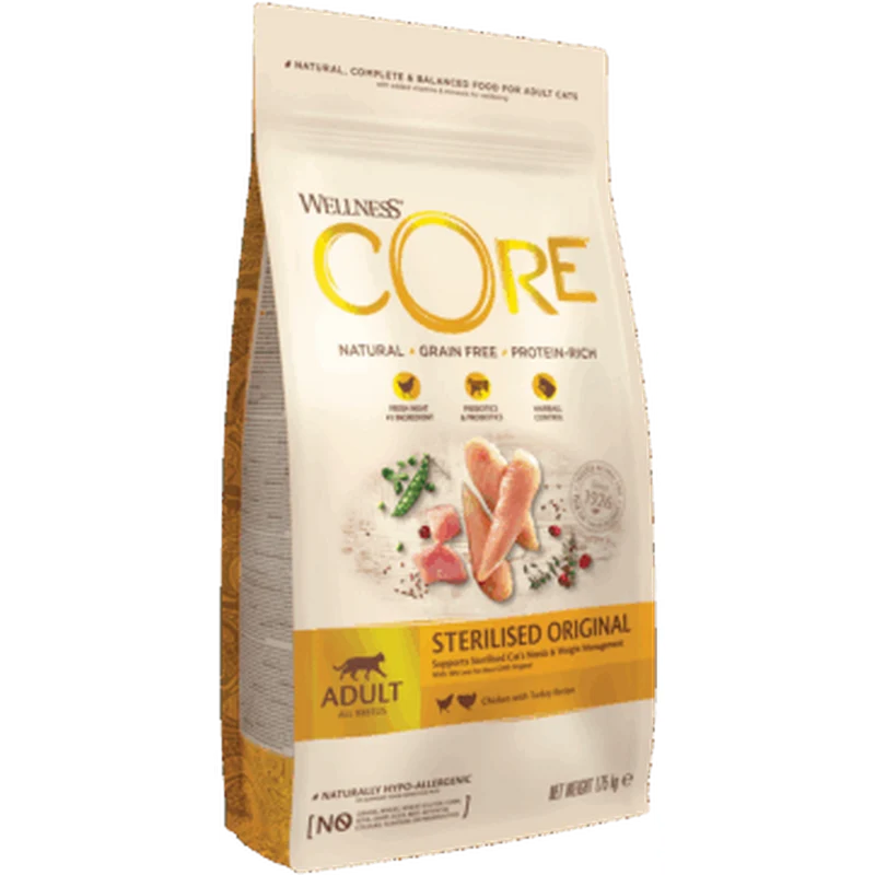 WELLNESS CORE Original Stérilisé Croquettes Chat Poulet & Dinde 1,75kg