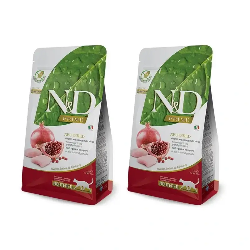 Farmina N&D Cat Prime Neutered Chicken 5Kg, Cat Food, Pack Of 2