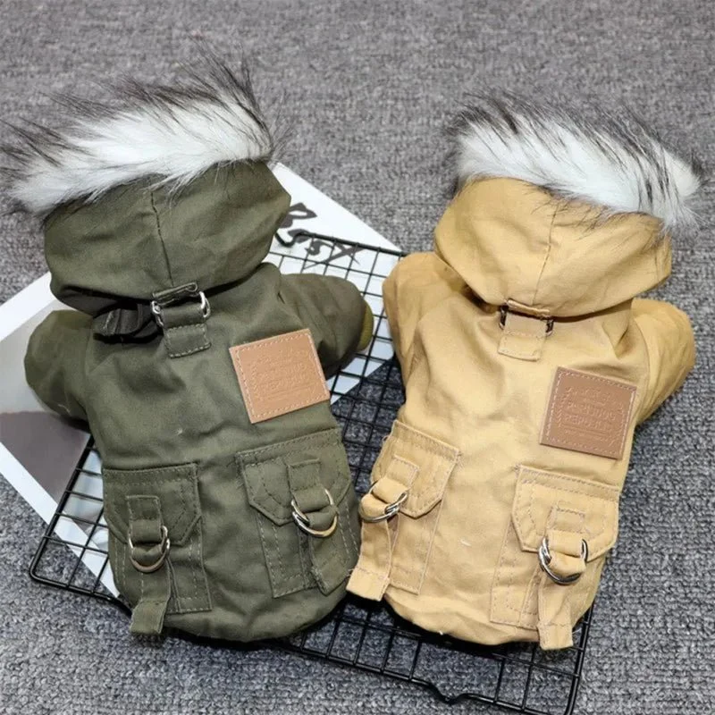 Manteau À Capuche Coupe-Vent Pour Petit Et Moyen Chien