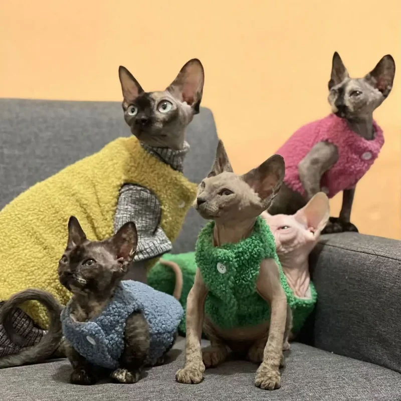 Gilet Polaire Effet Laine D Agneau Pour Chat