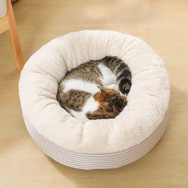Lit Rond Confortable Et Moelleux Pour Chat
