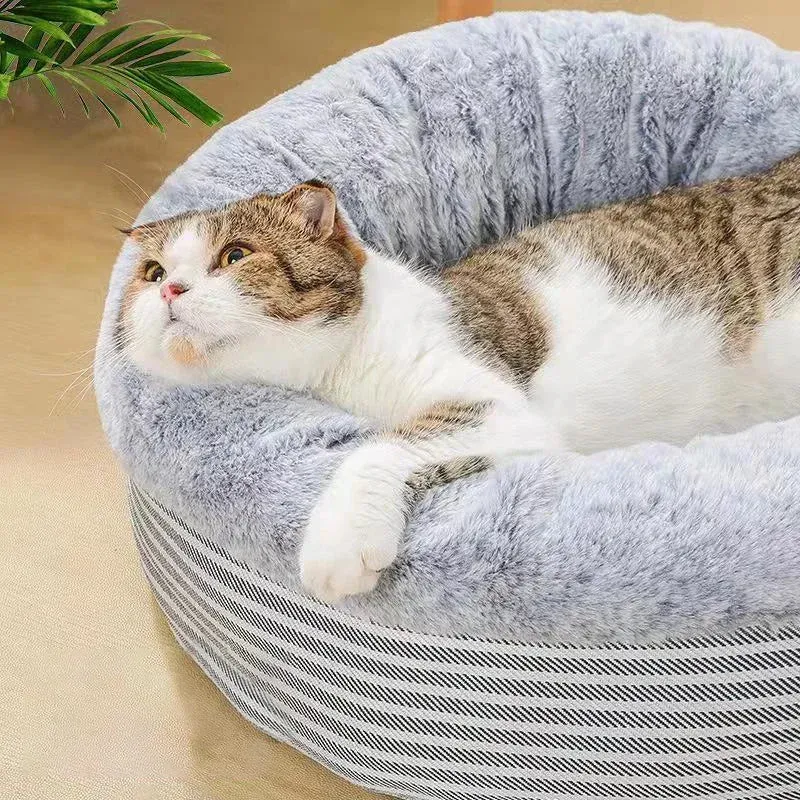 Lit Rond Confortable Et Moelleux Pour Chat
