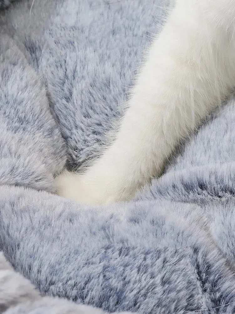 Lit Rond Confortable Et Moelleux Pour Chat
