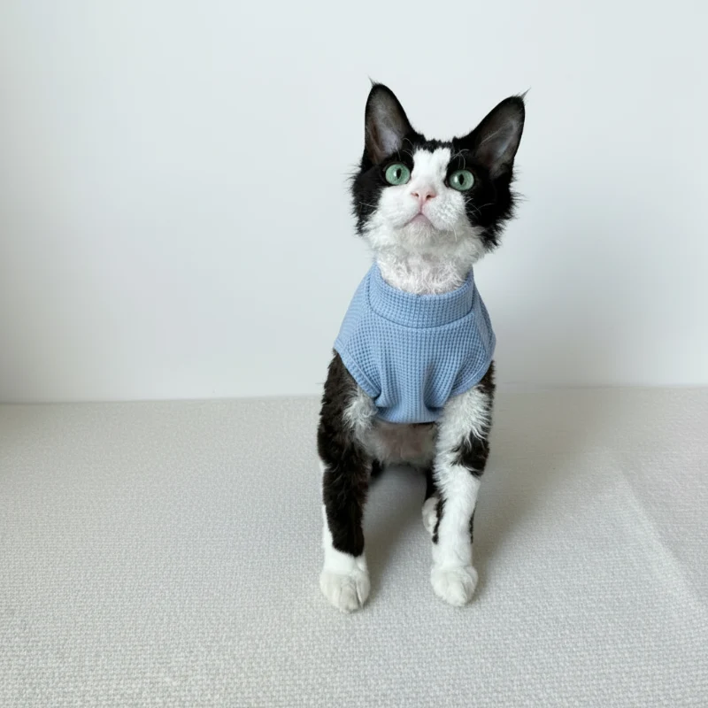 T-Shirt Confortable Gaufré Pour Chat