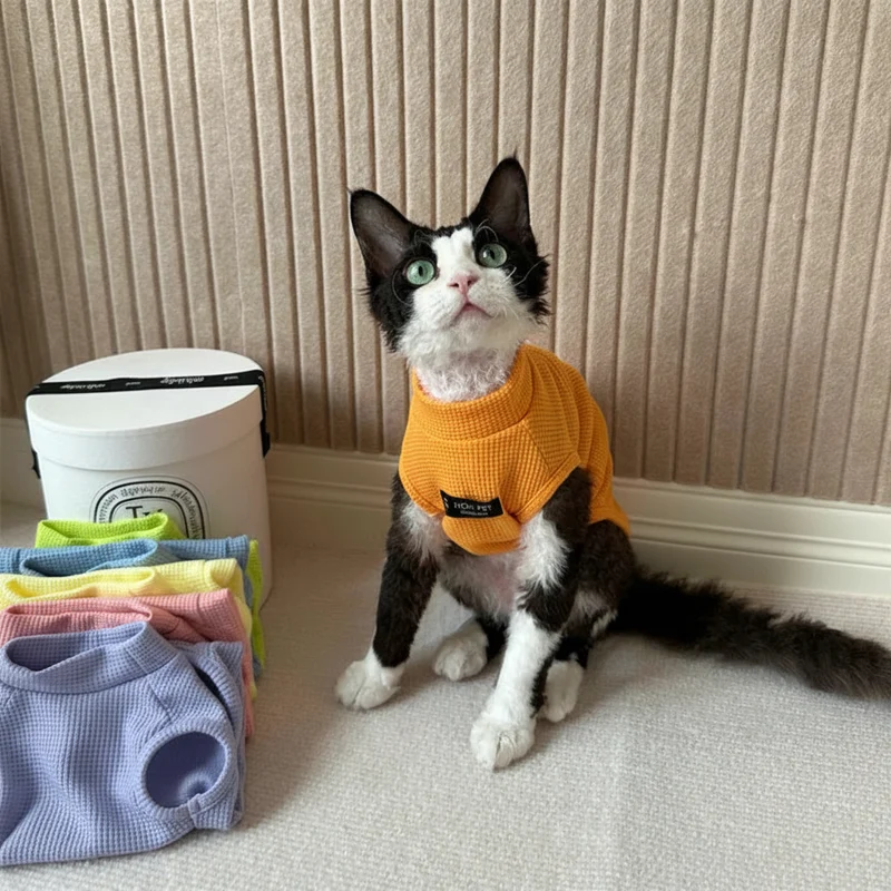 T-Shirt Confortable Gaufré Pour Chat