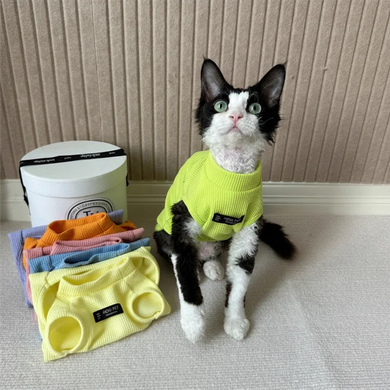 T-Shirt Confortable Gaufré Pour Chat