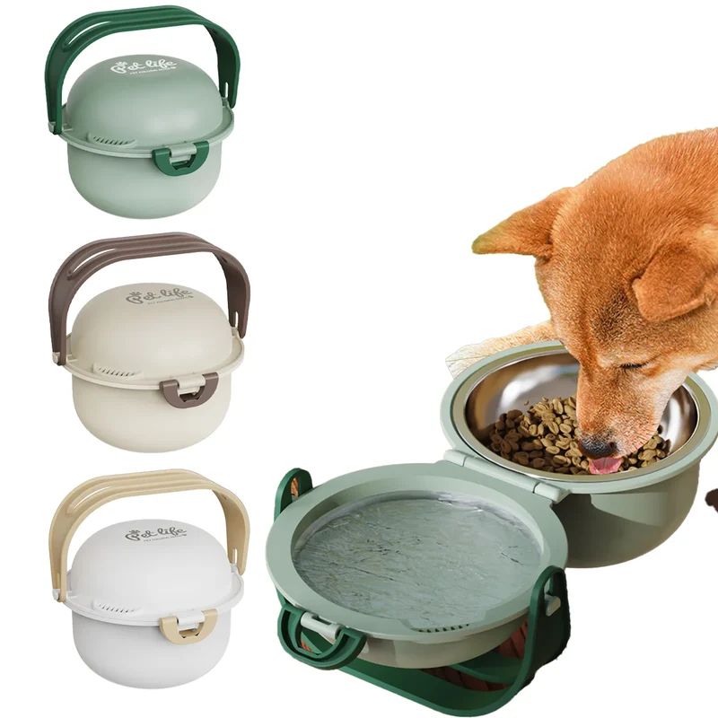 Bol Double Pliable Pour Chien Et Chat