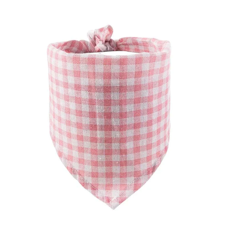 Bandana Vichy Pour Chien Bleu Confortable
