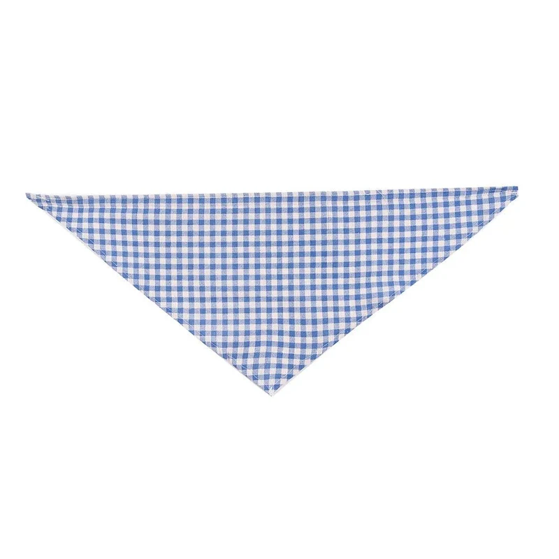 Bandana Vichy Pour Chien Bleu Confortable