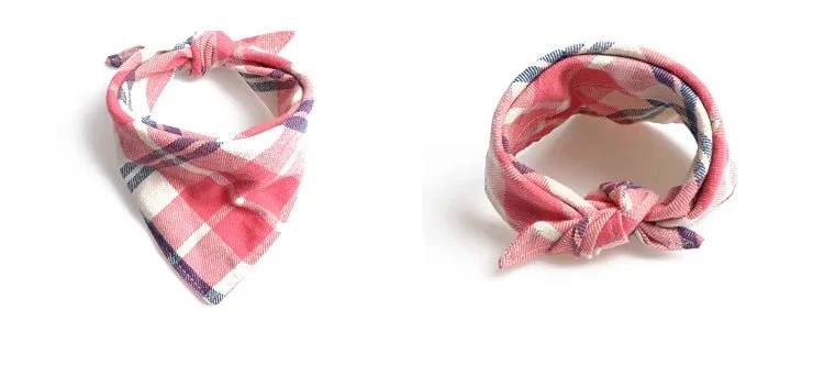 Bandana A Carreaux Elégant Pour Chien