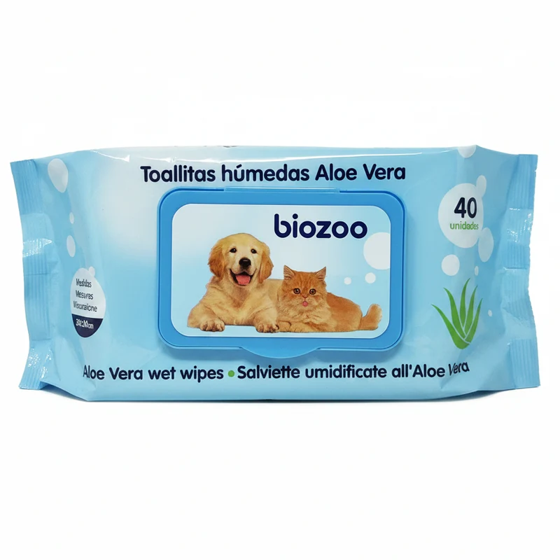 Lingettes Humides Aloe Vera Biozoo – 40 unités