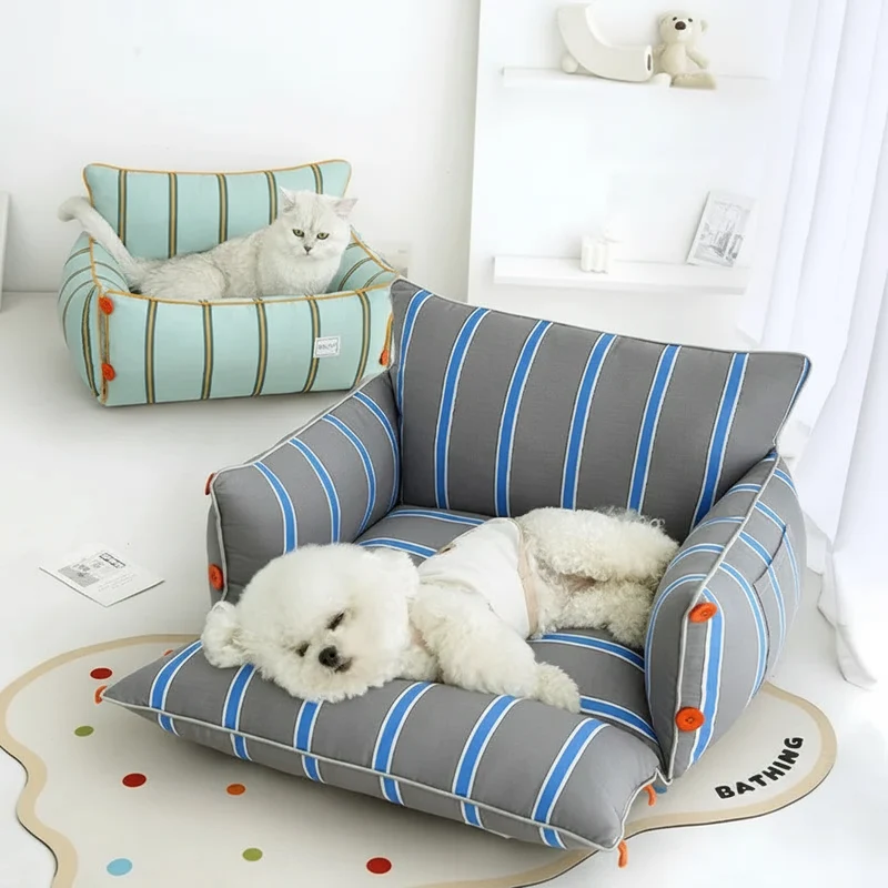 Lit Multi Position Déhoussable En Coton Pour Chien Et Chat