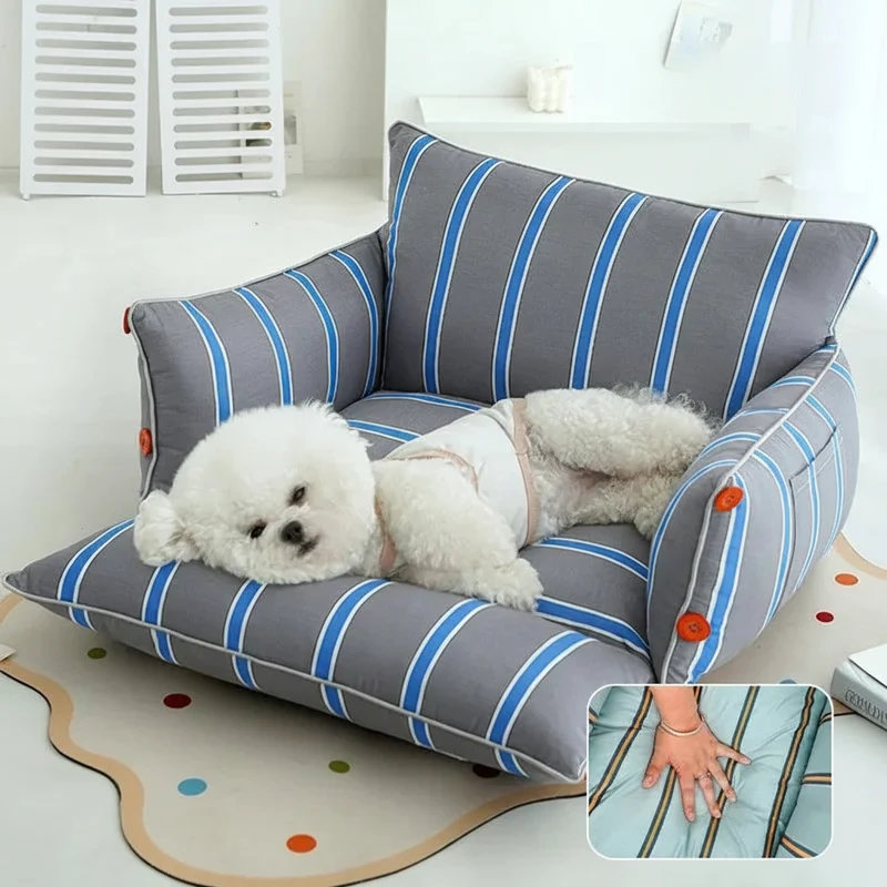 Lit Multi Position Déhoussable En Coton Pour Chien Et Chat