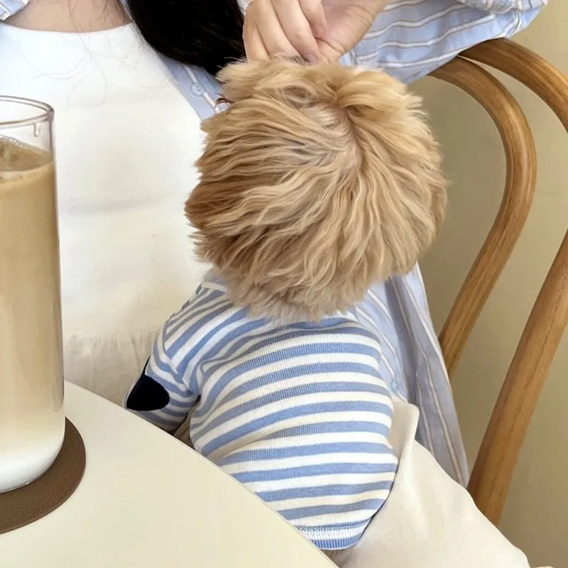 T-shirt Mignon Rayé Love Pour Chien