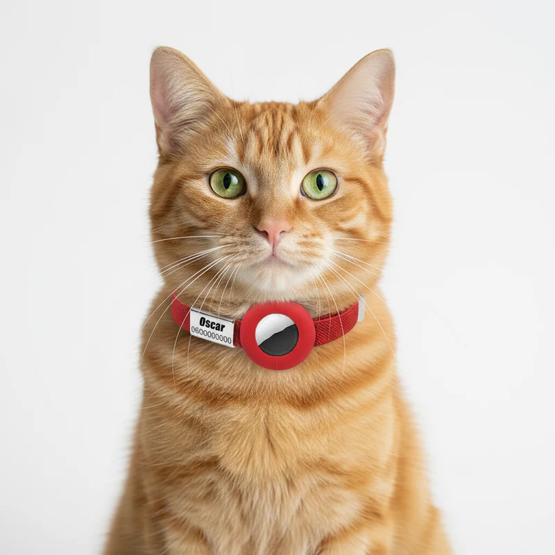 Collier Chat Personnalisable Anti Étranglement Et Emplacement Airtag