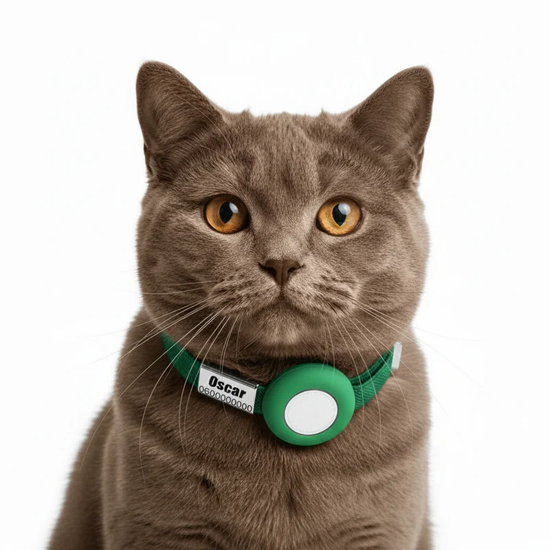 Collier Chat Personnalisable Anti Étranglement Et Emplacement Airtag
