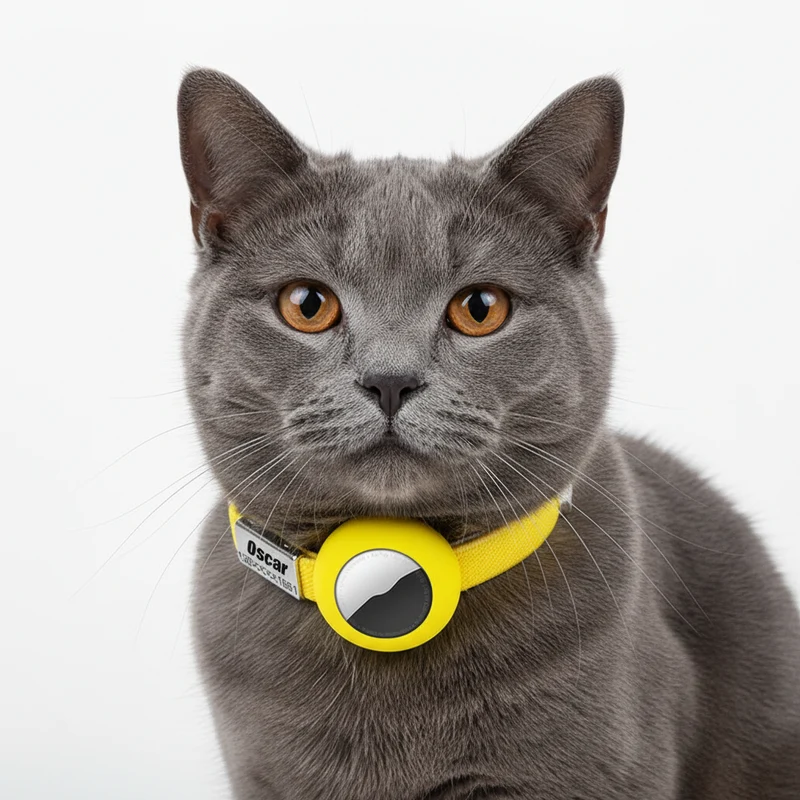 Collier Chat Personnalisable Anti Étranglement Et Emplacement Airtag