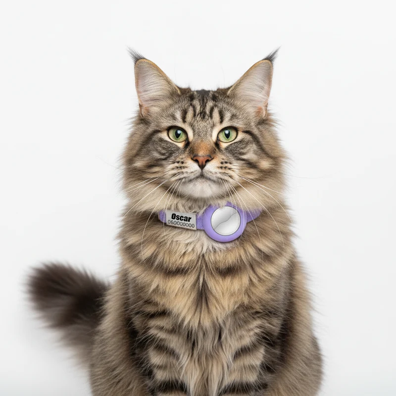 Collier Chat Personnalisable Anti Étranglement Et Emplacement Airtag