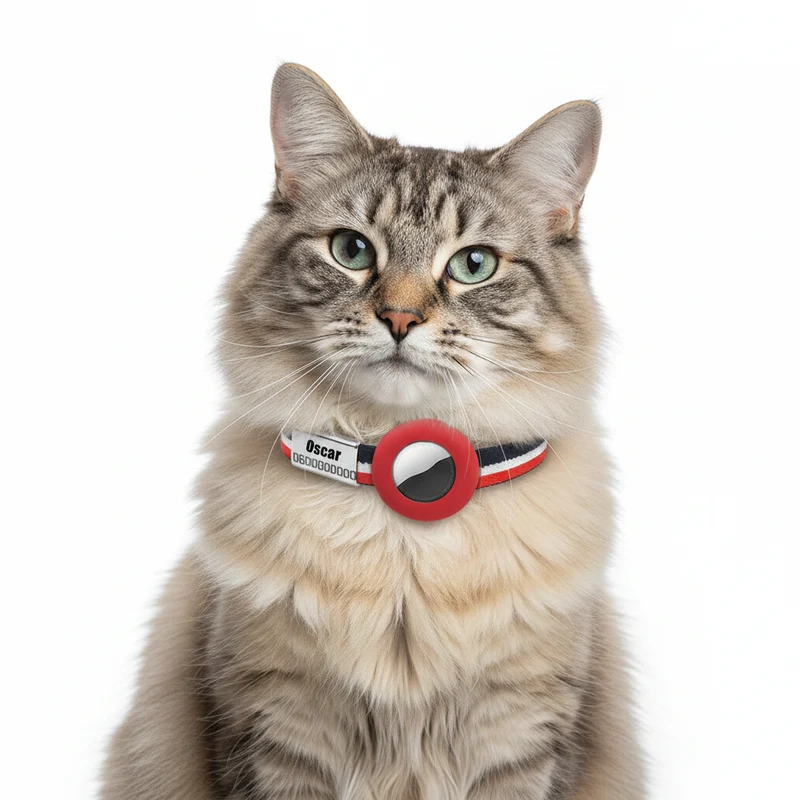 Collier Chat Personnalisable Anti Étranglement Et Emplacement Airtag