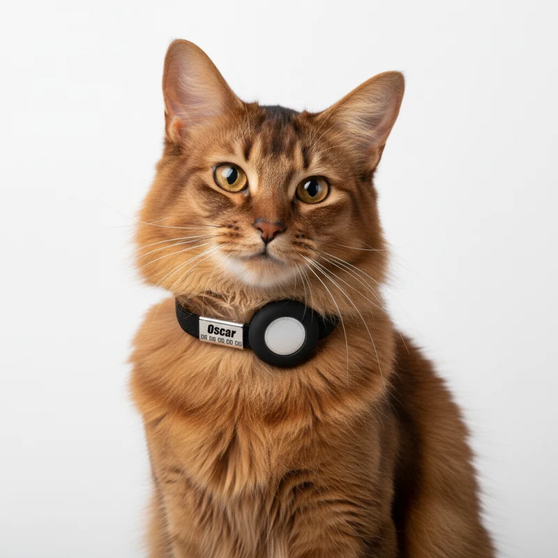 Collier Chat Personnalisable Anti Étranglement Et Emplacement Airtag