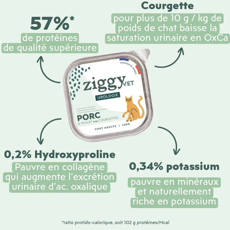 Pâtée Chat Adulte Urinaire - Porc