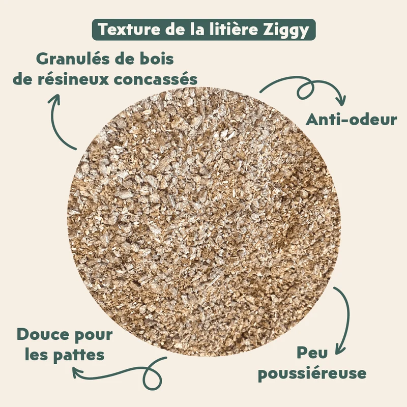 Litière Végétale pour chat 100% Naturelle