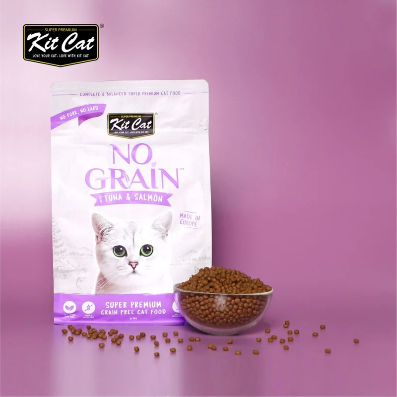 Atún y Salmón No Grain - Pienso para gatos 1KG - Soporte Piel y Pelaje