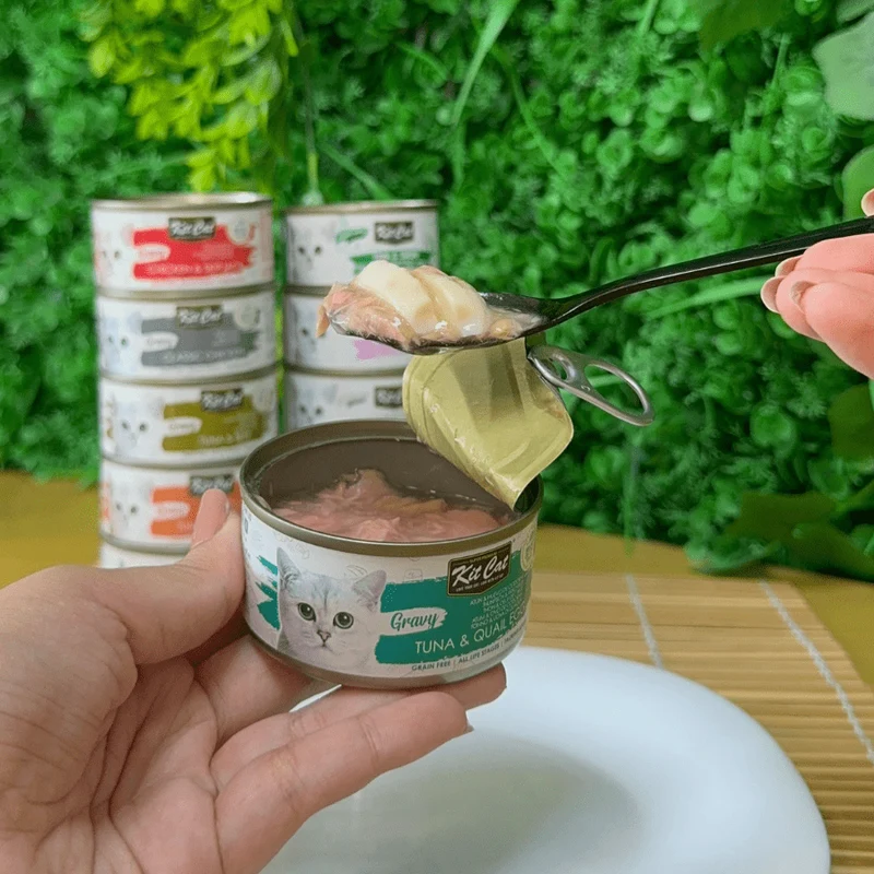 Atún con Huevo de Codorniz 70g - Comida húmeda en Salsa