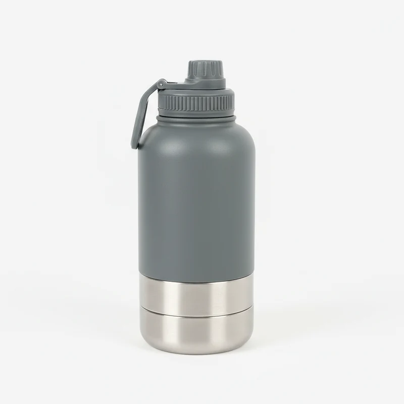Gourde Et Gamelle Portable En Inox Pour Chien