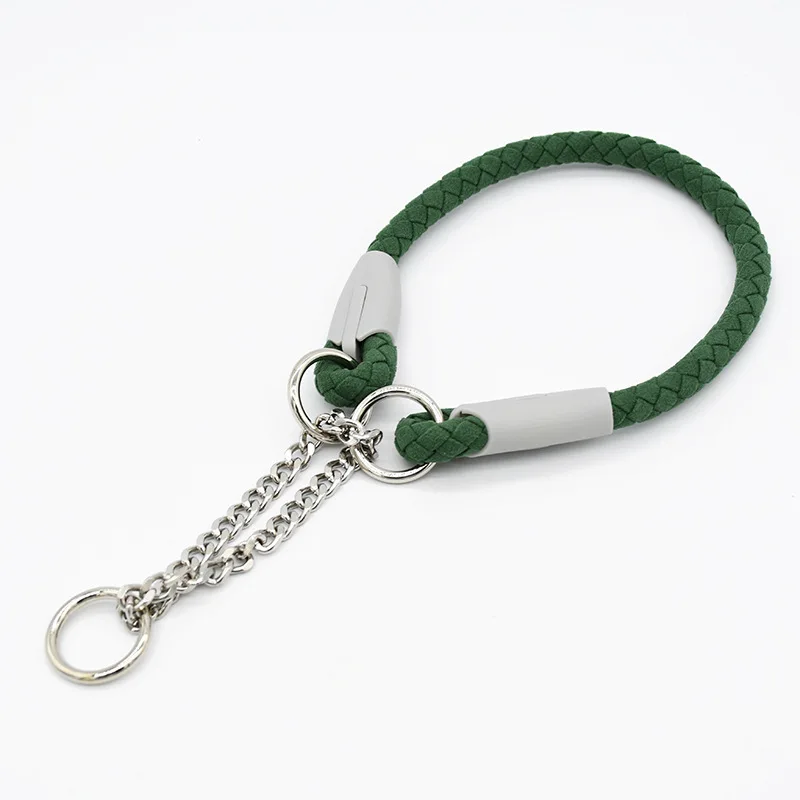 Laisse et collier tressé pour chien robuste et résistant