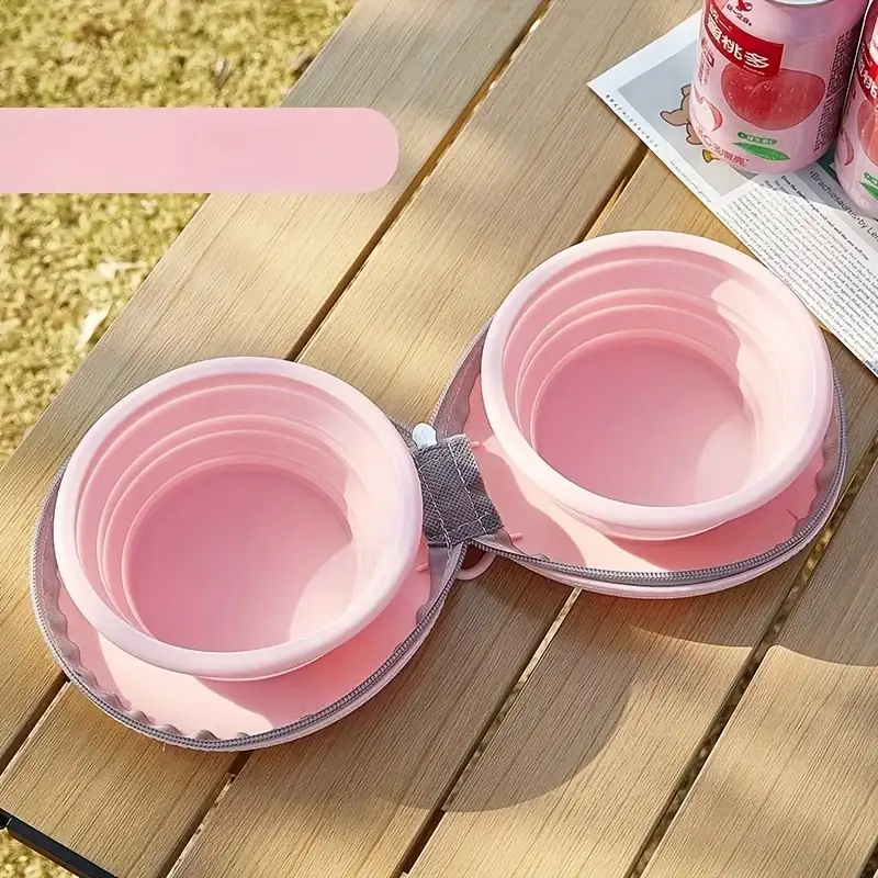 Bol Pliable En Silicone 2 En 1 Pour Chien Et Chat