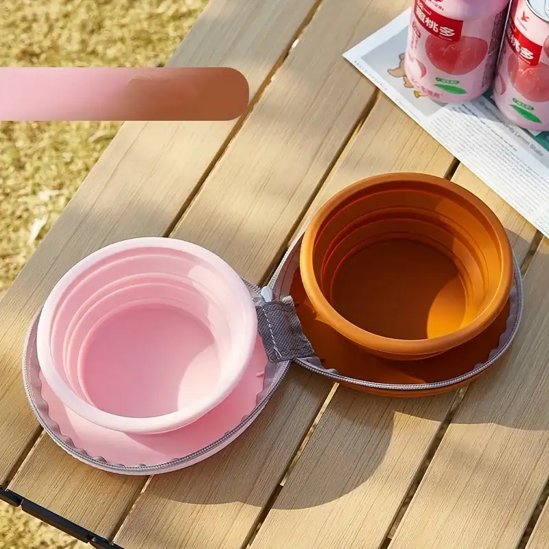 Bol Pliable En Silicone 2 En 1 Pour Chien Et Chat