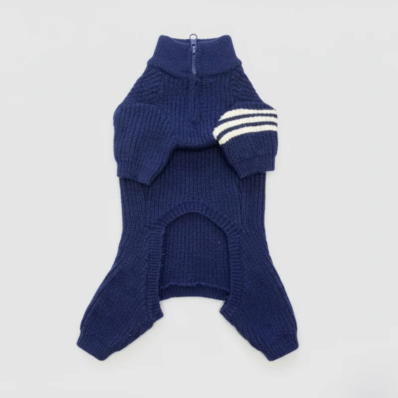 Pull Tricoté Avec Fermeture Eclair Pour Chien