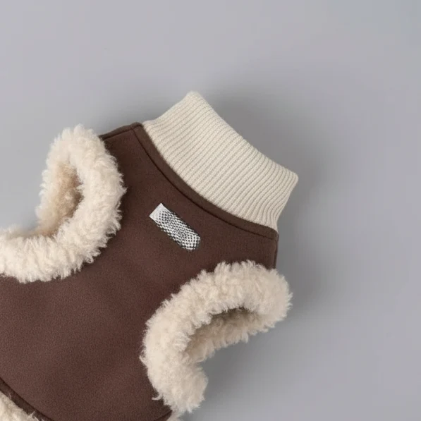 Vêtement Pour Petit Chien Avec Doublure Et Fausse Fourrure