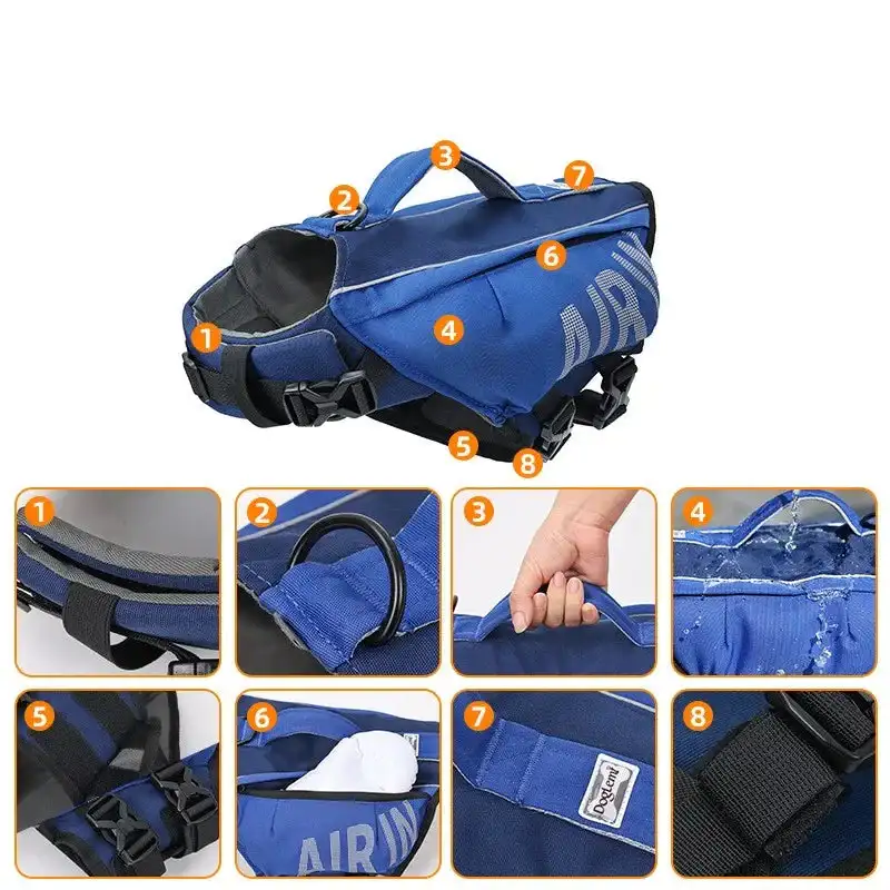Gilet De Sauvetage Pour Chien Avec Airbag Gonflable