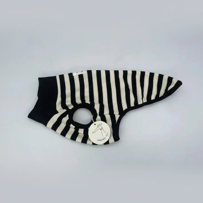T-Shirt Rayé En Coton Pour Lévrier Et Whippet