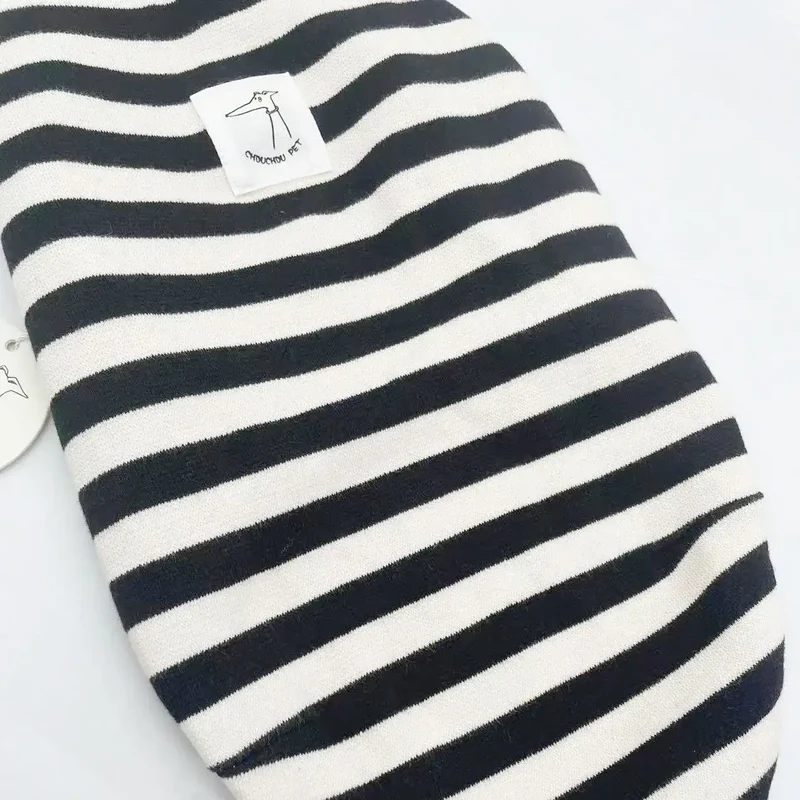 T-Shirt Rayé En Coton Pour Lévrier Et Whippet