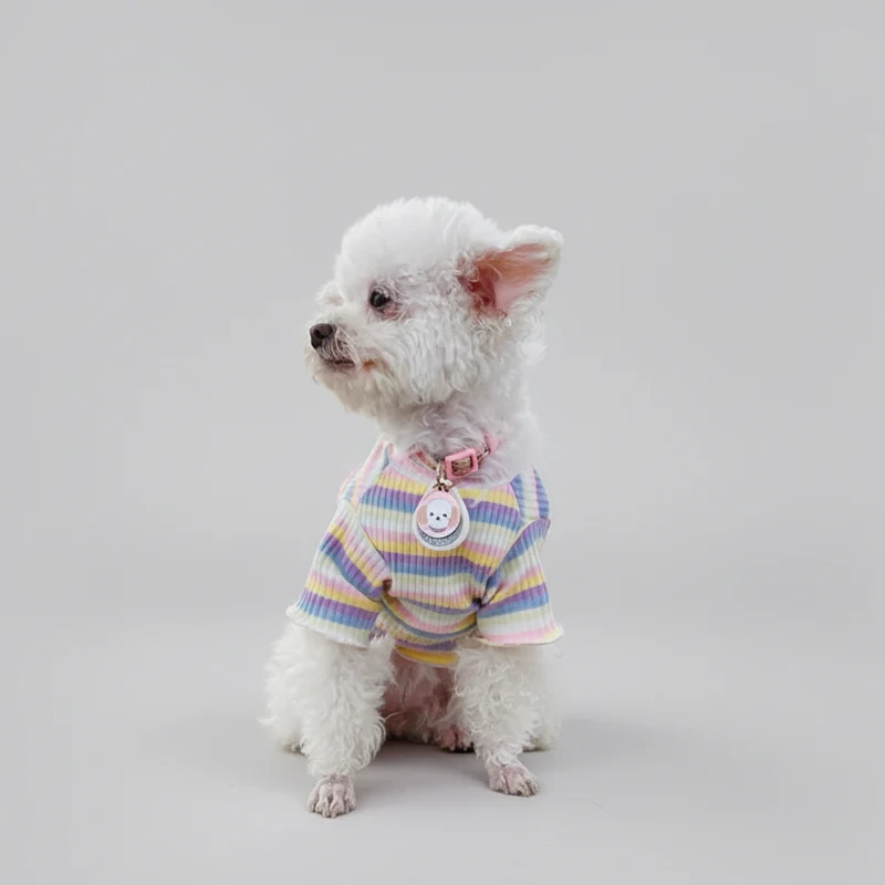 T-shirt Rayé Et Moderne Pour Petit Chien