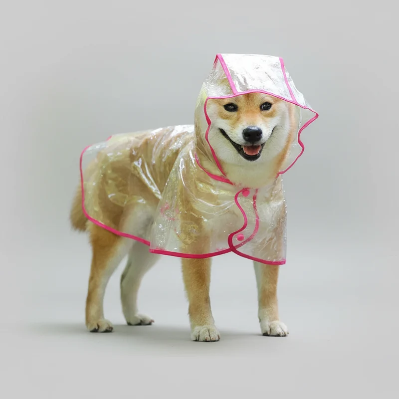 Imperméable Transparent Poncho A Capuche Pour Chien