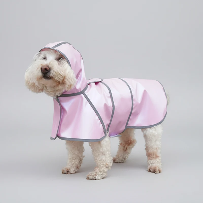 Imperméable Avec Capuche Et Bande Réfléchissante Pour chien