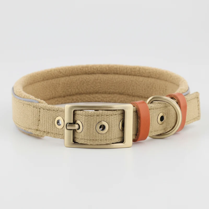 Collier Réglable Réfléchissant En Coton Pour Chien