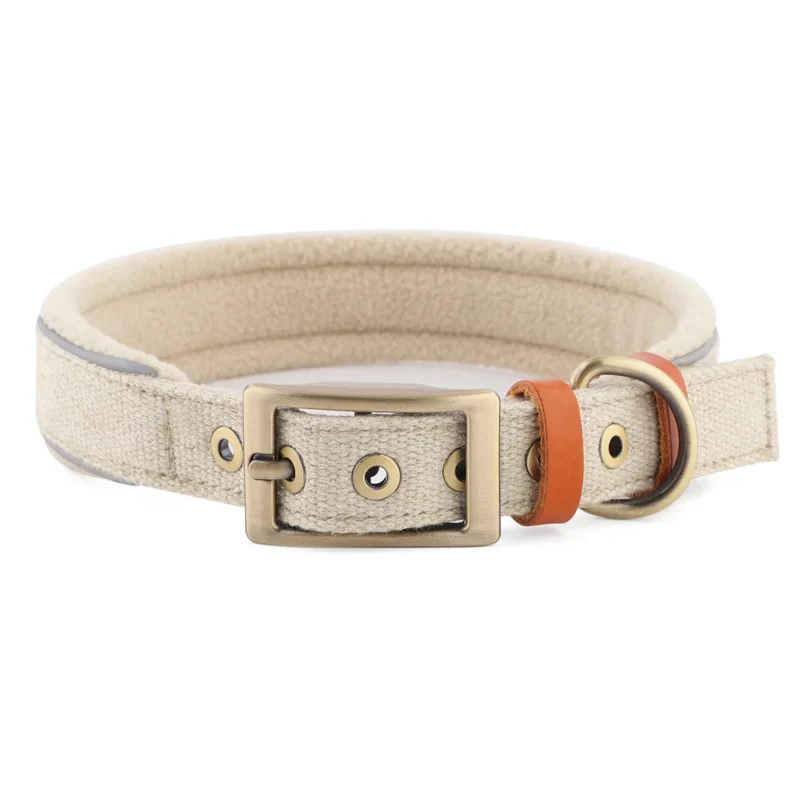 Collier Réglable Réfléchissant En Coton Pour Chien
