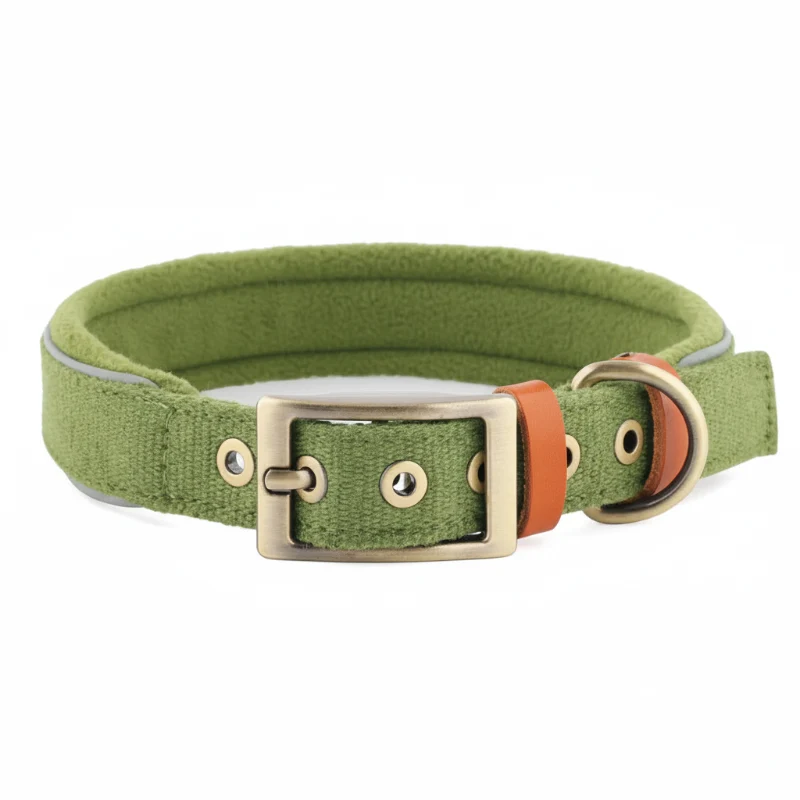 Collier Réglable Réfléchissant En Coton Pour Chien