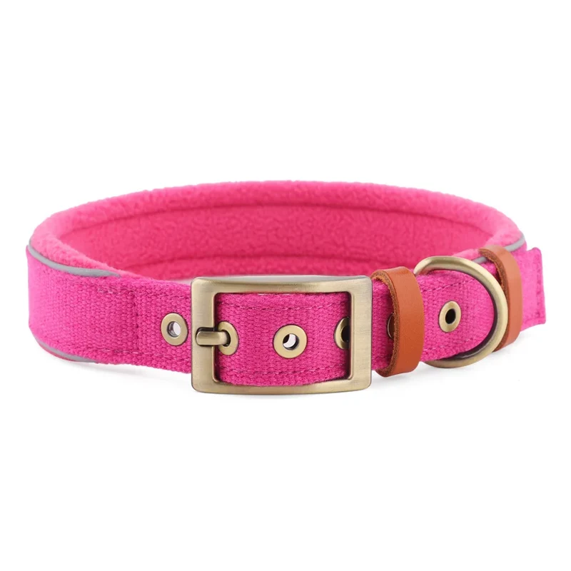 Collier Réglable Réfléchissant En Coton Pour Chien